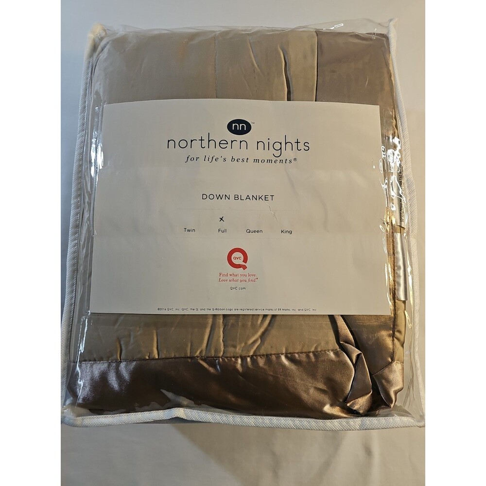 NIB Northern Nights Down Blanket Brown Full Size 86x92